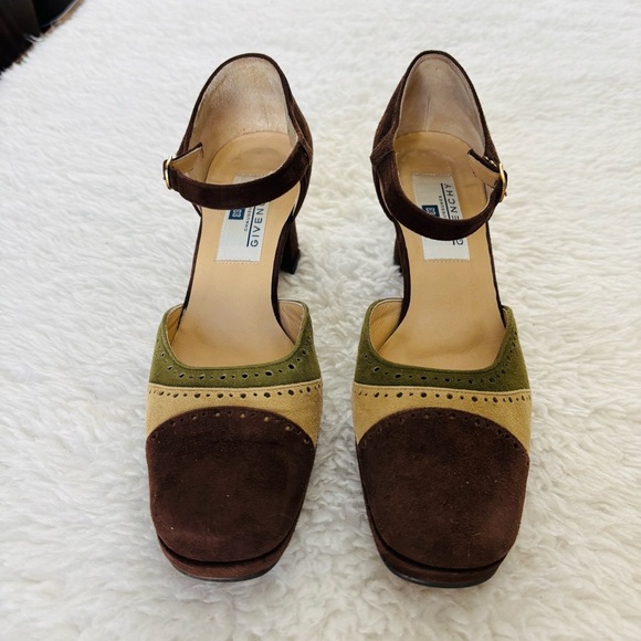 Givenchy Japan Multicolor Suede Leather Platform Heels Shoes Size 37 US 6.5 - Picture 3 of 16